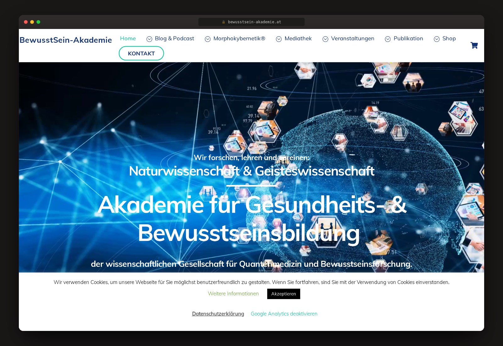 Bewusstsein Akademie — Website