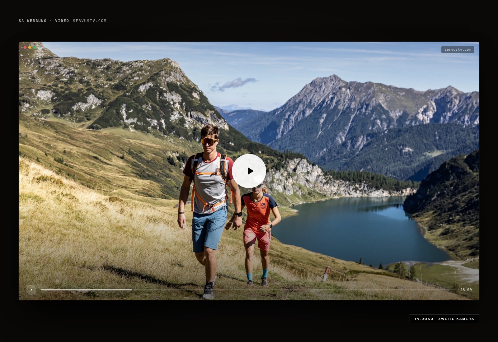 Bergwelten TV-Dokumentation – Bergseen in den österreichischen Alpen, Kameraarbeit SA Werbung