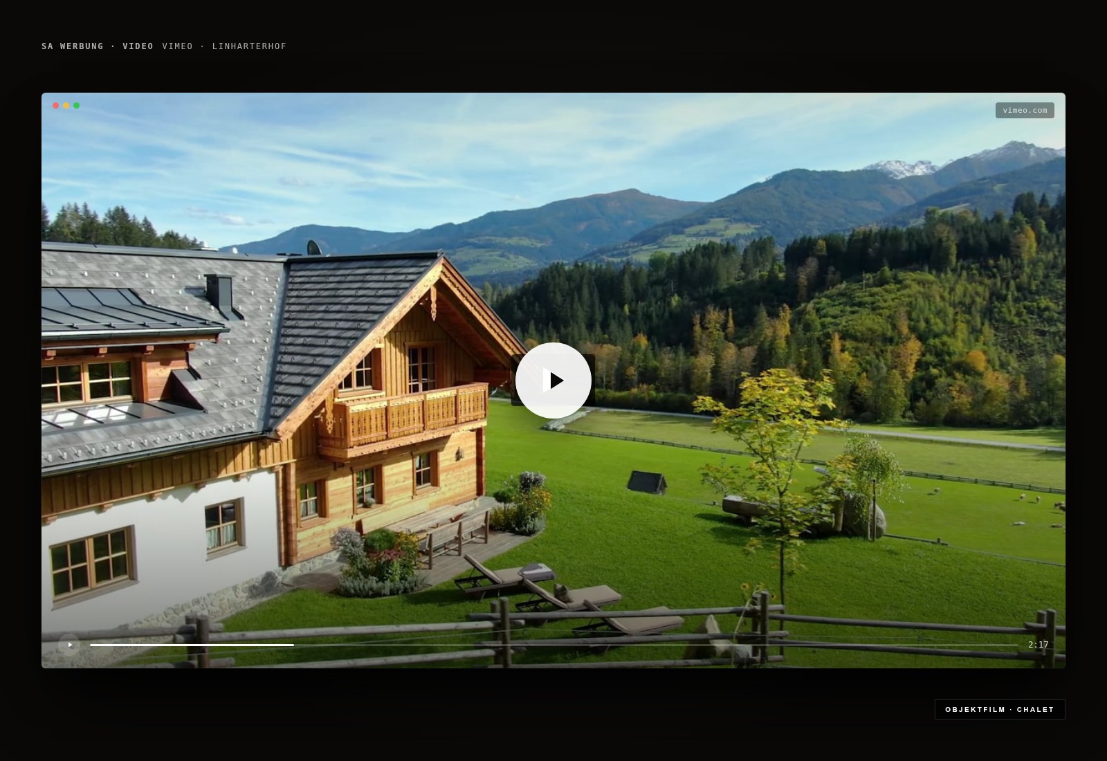 Linharterhof — Luxus-Almchalet — Video