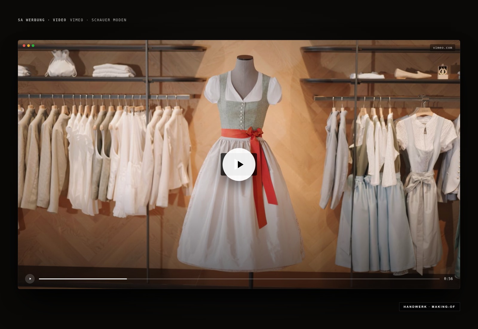Schauer Tracht — Dirndl-Atelier — Video