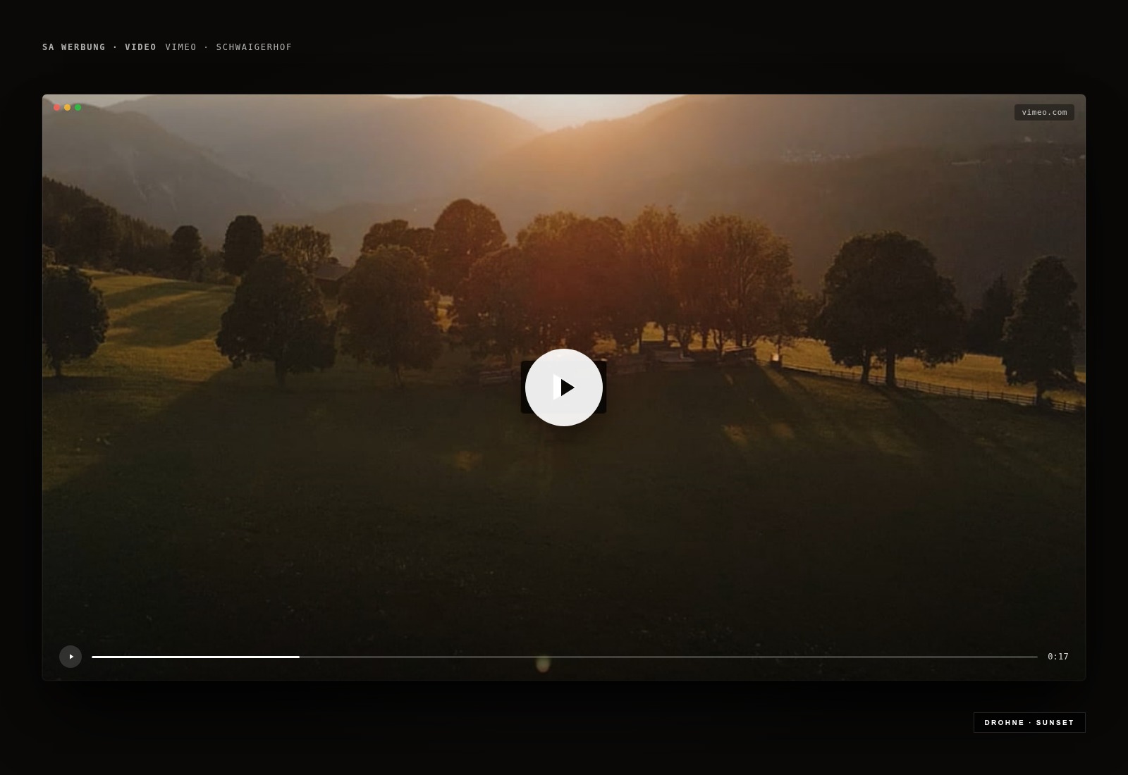 Schwaigerhof — Drohne Sunset — Video